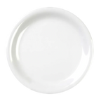 Thumbnail image #1 for Thunder Group CR106W White Melamine Plate, 6-1/2" Round, Narrow Rim Case of 8 Dozen