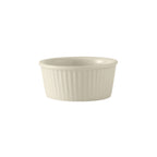 Thumbnail image #1 for Tuxton China DuraTux®© BEX-0602 6 oz Ceramic Fluted Round Ramekin, 3-3/4" Diameter x 1-3/4"H Case of 4 Dozen