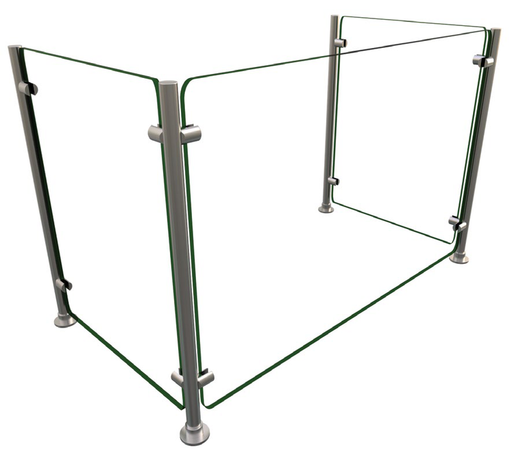 Product image #2 for Hatco Flav-R-Shield Full-Service Pass-Over Sneeze Guard, 36 x 18 x 25 Inches