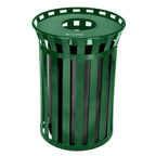 Thumbnail image #1 for Alpine Industries ALP479-38-GRN Outdoor Steel Waste Receptacle, 38 Gallon, Green, Without Lid