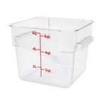 Thumbnail image #1 for Thunder Group PLSFT006PC 6 qt Clear Polycarbonate Square Food Storage Container, Container Only Case of 24