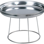 Thumbnail image #1 for JB Prince R246 Round Stainless Steel Seafood Platter Stand, 7-3/4" Diameter x 7"H
