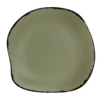 Thumbnail image #1 for Steelite International Delfin, Marisol Rustic 7216DD027 5.5" Round Flat Melamine B&B Plate, Green 1 Dozen