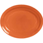 Thumbnail image #1 for Libbey Cantina 903034008 Porcelain Oval Rimmed Platter, 11-5/8" x 9-1/4", Cayenne