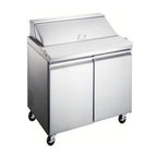 Thumbnail image #1 for Connerton GP-48 Two-Section Sandwich/Salad Prep Refrigerator, 46-7/8"W, 12-Pan Top, Stainless Steel, Rear-Mount Refrigeration