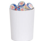 Thumbnail image #1 for Cal-Mil 24020-5-15 Ribbed Melamine Salad Bar Crock, 4.75" Diameter x 6"H, White Case of 6