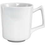 Thumbnail image #1 for International Tableware Quad QP-17 Porcelain Coffee Mug, 11 oz, With Handle, European White Case of 3 Dozen