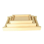 Thumbnail image #1 for Thunder Group Y-55 Sushi Serving Tray, Shiraki Wood, 8 x 12-1/2 Inches Case of 12