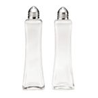 Thumbnail image #1 for TableCraft Products Metro 81 Glass Salt & Pepper Shaker, 2 oz, Nickel-Plated Top, 5-1/2"H Case of 24
