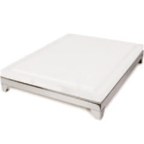 Thumbnail image #1 for Eastern Tabletop 9665WB Carving Board, 18 x 24 in, White Polyethylene Cutting Surface, Stainless Steel Base