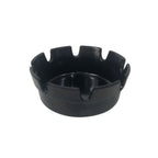 Thumbnail image #1 for CAC China PAST-4K Round Melamine Ashtray, 4" Diameter, 1-3/4" High, Black, Stackable Case of 12 Dozen