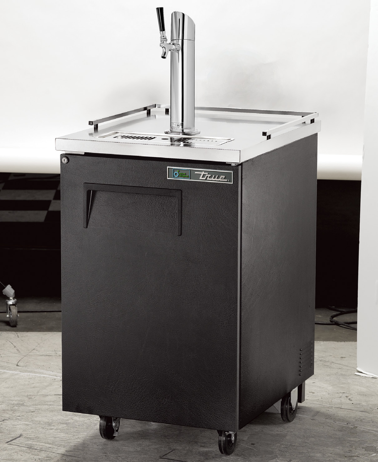 Product image #5 for True Freestanding Draft Beer Cooler with 1/2-Barrel Keg Capacity, Single Faucet, Flat Top, Black Vinyl Exterior