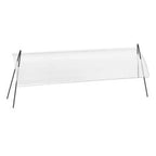 Thumbnail image #1 for Cal-Mil 1458-72 Single-Sided Self-Service Sneeze Guard, Clear Acrylic, Black Wire Legs, 72"W x 17-1/4"D x 19"H