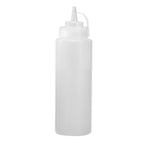 Thumbnail image #1 for Kadra Kitchenware Castro CR-24-SQ Squeeze Bottle with Lid, 24 oz., Clear Case of 6