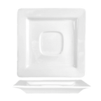 Thumbnail image #1 for International Tableware Elite EL-2 Square Porcelain Saucer, 5-7/8", Wide Rim with Well Ring Case of 3 Dozen