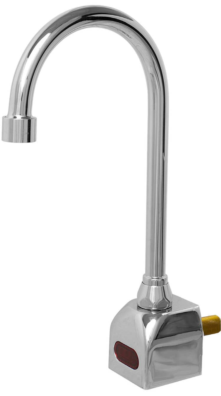 Product image #4 for Fisher Touchless Sensor Faucet with Rigid Gooseneck Nozzle, Single Backsplash Mount, Chrome-Plated Brass