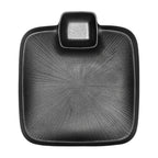 Thumbnail image #1 for G.E.T. Hermosa - EGS B428090-B . . Melamine Chip & Dip Plate, 2-Compartment, Black, 9 x 8 in Case of 6