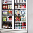 Thumbnail image #5 for Everest Refrigeration EBGNR2 Two-Section Glass-Door Reach-In Refrigerator, 33 cu. ft., Stainless Steel, Bottom-Mounted Refrigeration