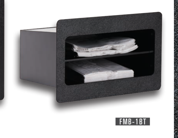 Product image #5 for Dispense-Rite Built-In Flush Mount 2-Compartment Bag Organizer, Black Polystyrene
