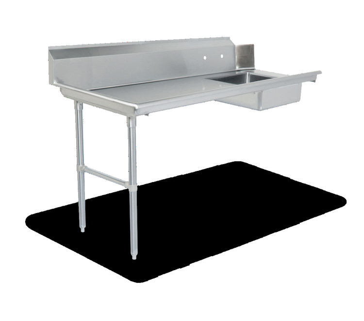 Product image #4 for Steel Works Stainless 72-Inch Soiled Dish Table, Left-to-Right Layout, with Pre-Rinse Bowl, 16-Gauge 304 Stainless Steel