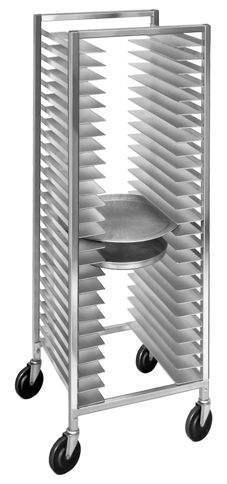 Product image #7 for Channel Manufacturing Aluminum Full-Size End-Load Pizza Pan Rack with 5-Inch Swivel Casters, 26-Pan Capacity