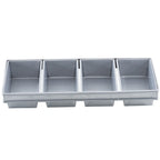 Thumbnail image #1 for TableCraft Products 12488 4-Compartment Aluminized Steel Bread Loaf Pan, Silicone-Glazed Nonstick, 22 x 9.875 x 2.75 in Case of 6