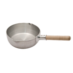 Thumbnail image #1 for Korin Inc TK-302-01-15 Aluminum Sauce Pot, 4-Cup Capacity, Double Pour Spout, Removable Wooden Handle