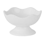 Thumbnail image #1 for Ten Strawberry Street Whittier WTR-5FTDWVBWL Porcelain Bowl, 5 oz, 4-1/2" Round, Scalloped Edge, Footed Case of 48