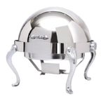 Thumbnail image #1 for Eastern Tabletop Queene-Anne 3118QA-SS 8 qt Round Stainless Steel Roll-Top Chafer with Food and Water Pans