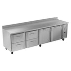 Thumbnail image #1 for Victory Refrigeration VWRD119HC-4 Four-Section Worktop Refrigerated Counter, 2 Doors, 4 Drawers, 118-7/8"W