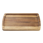 Thumbnail image #1 for TableCraft Products Acacia 12184 Wood Rectangular Board Plate, 13" x 10" x 0.75" Case of 12