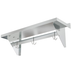 Thumbnail image #5 for KoolMore 36-Inch x 12-Inch Wall-Mounted Stainless Steel Wall Shelf with Pot Rack and 3 Hooks