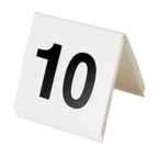 Thumbnail image #1 for G.E.T. NUM-26-50 Numbered Table Tent, 26–50, Dishwasher-Safe Polypropylene, White with Black Imprint Case of 3