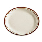 Thumbnail image #1 for CAC China Arizona AZ-12 Ceramic Oval Platter, 9-1/2"L x 7-1/4"W x 3/4"H, Narrow Rim Case of 2 Dozen