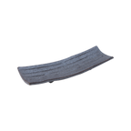 Thumbnail image #1 for Korin Inc Gray Nanban PLY-SN212 Rectangular Footed Plate, 12-1/2"L x 4"W x 1-1/2"H, Metallic Charcoal with Matte Black Accents
