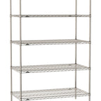 Thumbnail image #1 for Metro Super Erecta SE-1824S-74-S5 Stationary Starter Wire Shelving Unit, 24"W x 18"D x 74"H, 800 lb. capacity per shelf, 2000 lb. capacity per unit
