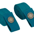 Thumbnail image #1 for Chef Works XNS08-PTL-0 Half Bistro Apron Straps, Snap-Tab Crossback, 80% Recycled Polyester/20% Cotton, Pacific Teal