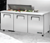 Thumbnail image #5 for True 72-Inch 3-Section Sandwich/Salad Prep Table with 3 Solid Doors, 12-Pan Top, and R290 Refrigeration