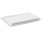 Thumbnail image #1 for G.E.T. Midtown CS-1156-W Rectangular Coupe Platter, 11-1/2" x 6", Melamine, White 1 Dozen