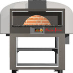 Thumbnail image #1 for Marra Forni Facade EF150WG Enclosed Freestanding Wood/Gas-Fired Round Brick Pizza Oven, 59.05-Inch Deck, Programmable Touchscreen