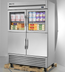 Thumbnail image #5 for True Two-Section Self-Contained Reach-In Refrigerator with 2 Glass and 2 Stainless Steel Half Doors