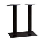 Thumbnail image #1 for Grosfillex Gamma US506017 Bar-Height Lateral Table Base, Stainless Steel, Black, 16" x 28" Base Spread