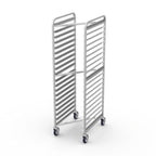 Thumbnail image #1 for Winholt Equipment SS-1810N Stainless Steel Mobile Nesting Pan Rack, 10-Pair Fixed Slides, 6-Inch Centers, Open Sides