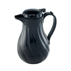 Thumbnail image #1 for Browne USA Foodservice 744222 Insulated Beverage Server, 20 oz, Swirl Design, Thumb Lever, Black