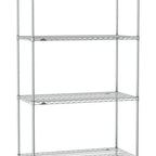 Thumbnail image #1 for Metro Super Erecta SE-1836C-86-S4 Wire Stationary Starter Shelving Unit, 36"W x 18"D x 86"H, Chrome, 4 Shelves