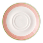 Thumbnail image #1 for Tableware Solutions USA Cosmo by Continental 51COPIN007 6-Inch Round China Saucer, Double Well, Pink Case of 24