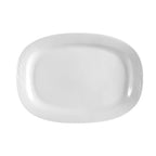 Thumbnail image #1 for CAC China Roosevelt RSV-94 Porcelain Oblong Platter, 14-1/2"L x 10"W, Embossed Rim, Super White 1 Dozen