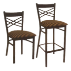 Thumbnail image #2 for ATSMFG ATS AT&S-78-BS MFG Armless Bar Stool with Crisscross Metal Back, Footrest and Textured Black Powder Coat Finish