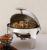 Thumbnail image #2 for American Metalcraft Adagio Round 7 Qt Roll-Top Chafer, Silver-Handled