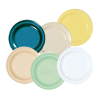 Thumbnail image #1 for G.E.T. Supermel DP-509-G Melamine Dinner Plate, 9-inch Round, Medium Rim, Green Dozen Case of 2 Dozen
